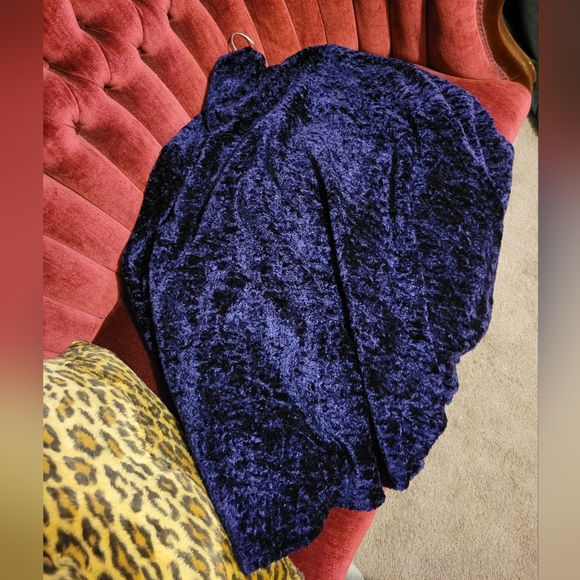 Royal Purple Velvet Cardigan - Picture 2 of 5